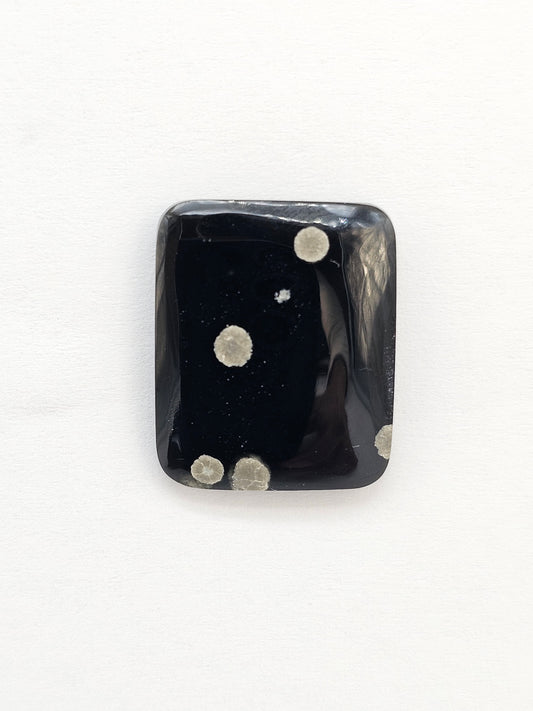 Snowflake Obsidian Cabochon| Natural Mexican Obsidian for Silversmiths