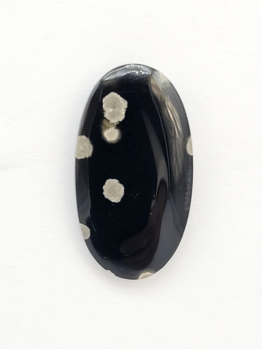 Snowflake Obsidian Cabochon| Natural Mexican Obsidian for Silversmiths