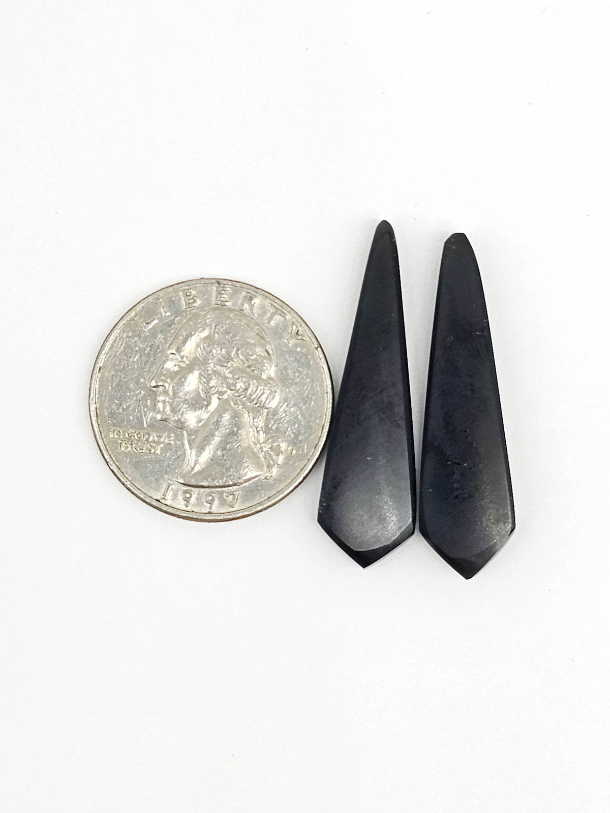 Obsidian Cabochon Pair | Natural Mexican Obsidian for Silversmiths