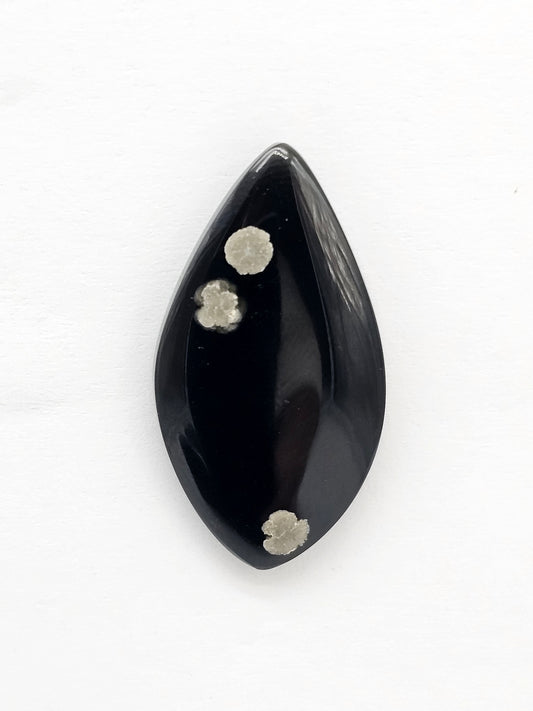 Snowflake Obsidian Cabochon| Natural Mexican Obsidian for Silversmiths