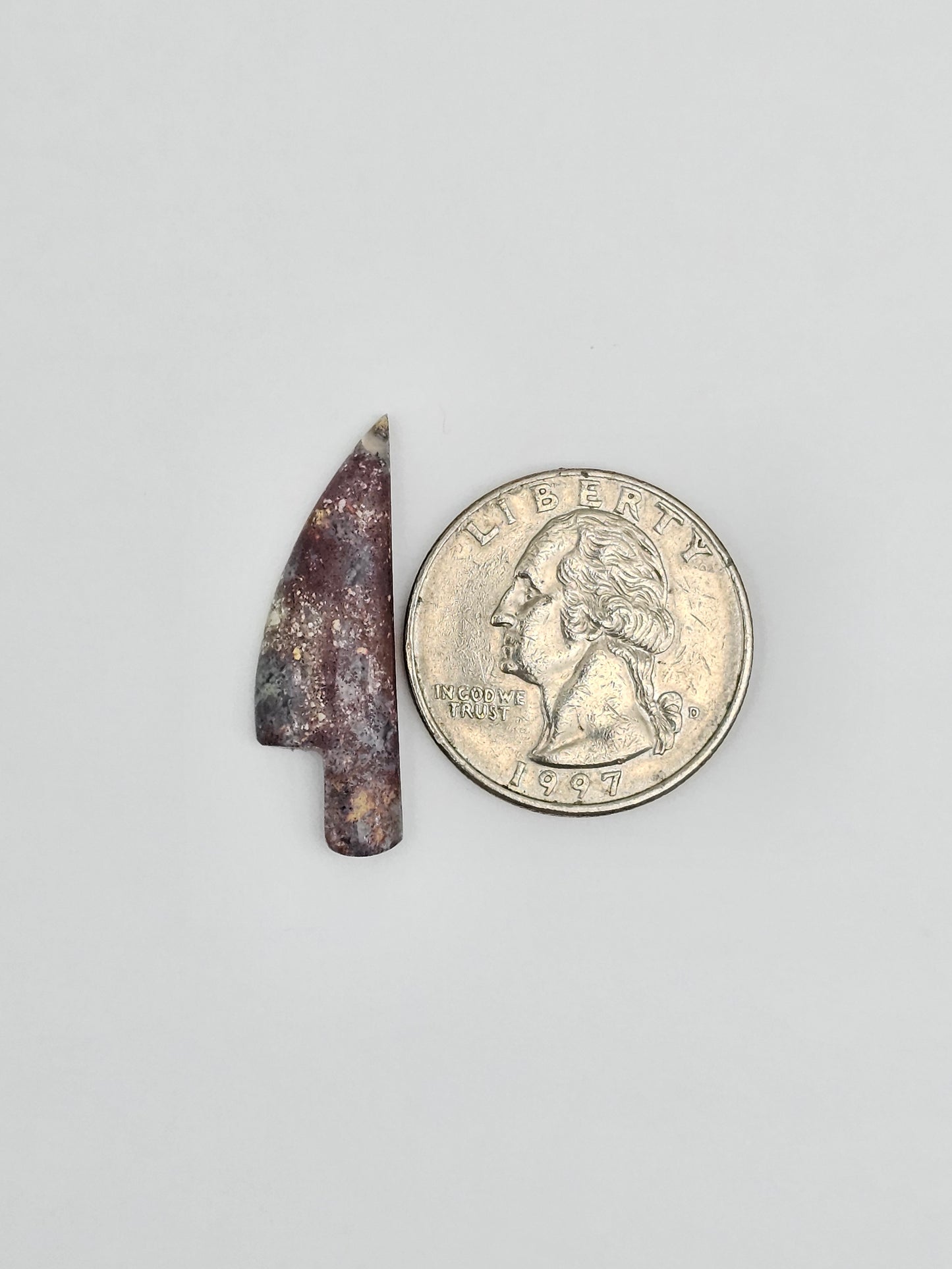 Moss agate knife cabochon