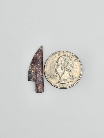 Moss agate knife cabochon
