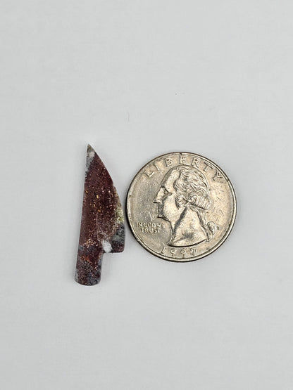 Moss agate knife cabochon