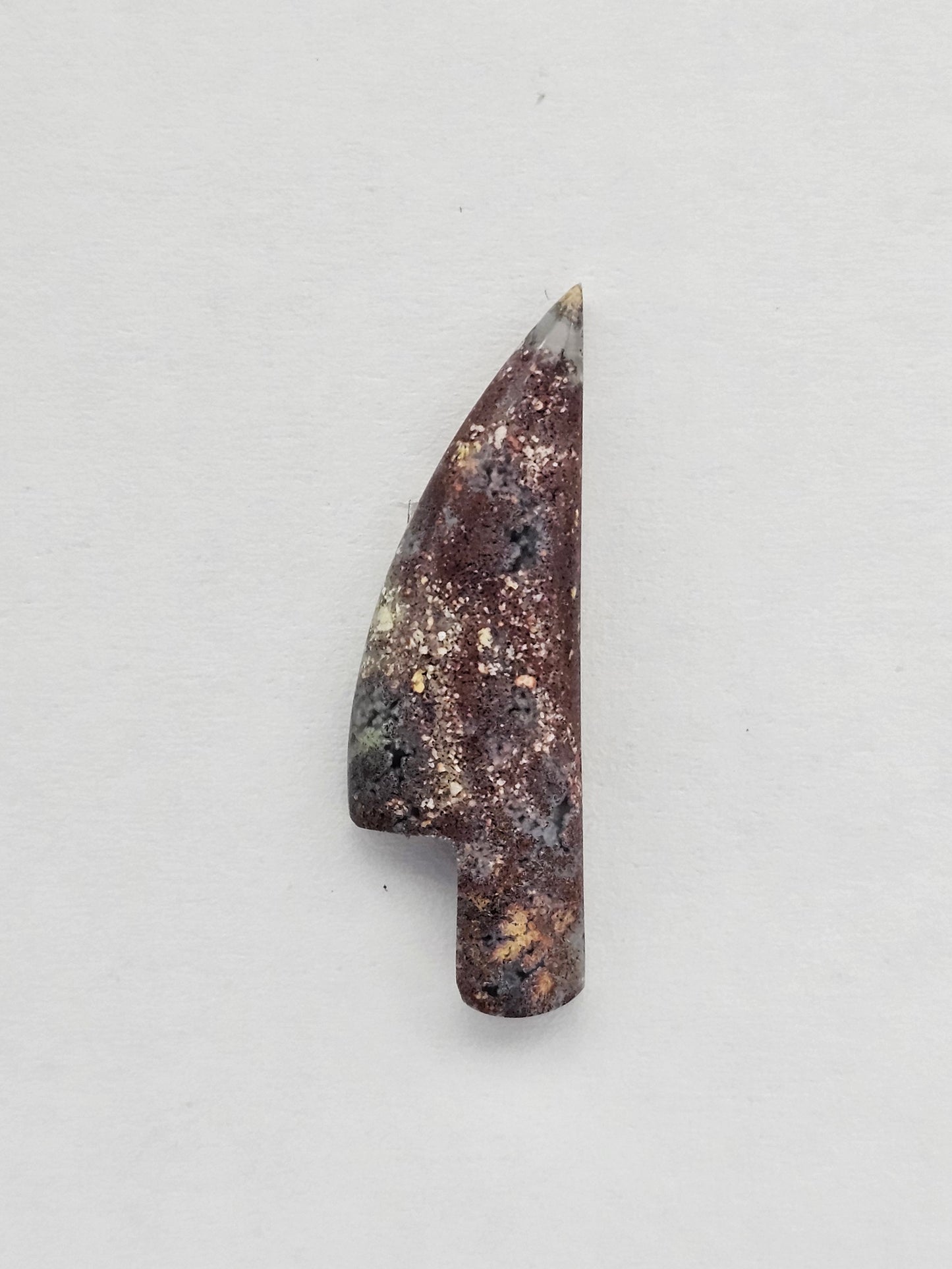 Moss agate knife cabochon