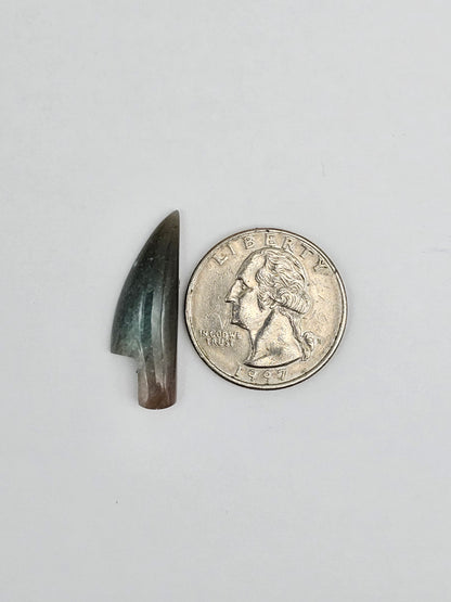 Green agate knife cabochon