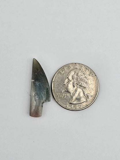 Green agate knife cabochon