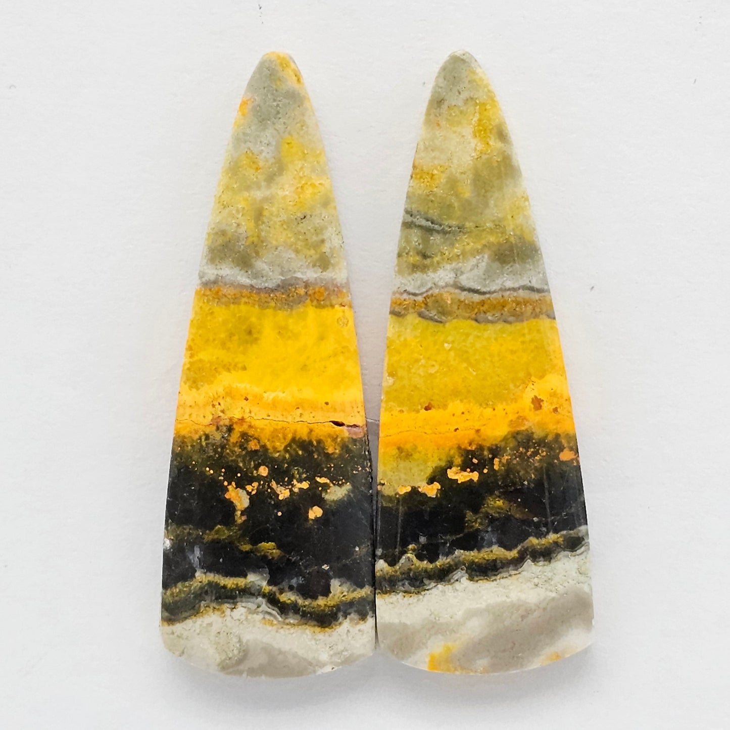 Bumblebee Jasper Cabochon Pair