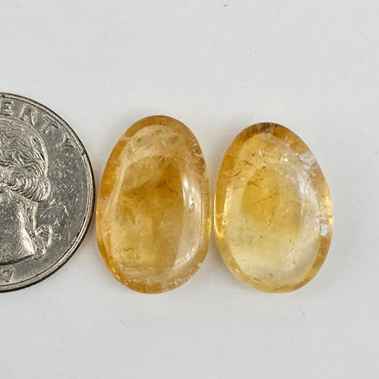 Citrine Silica Cabochon Set