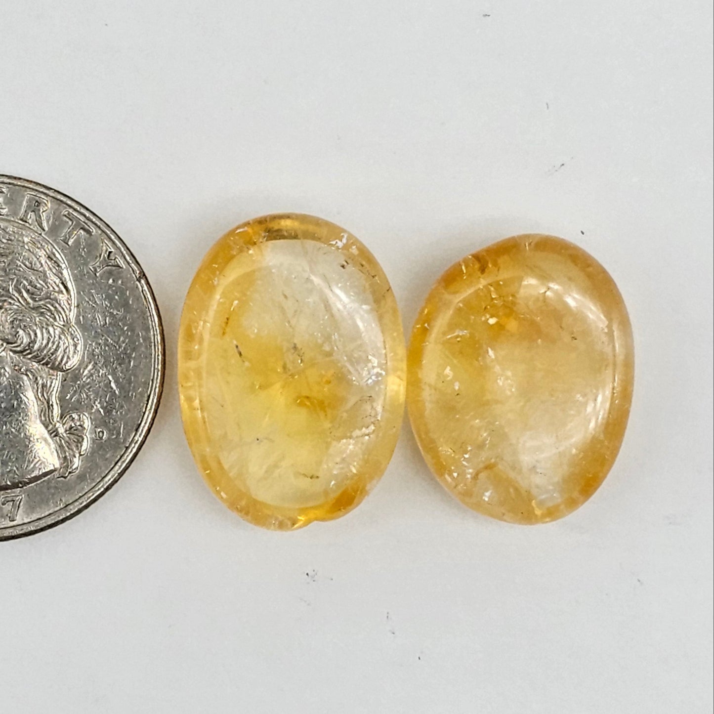 Citrine Silica Cabochon Set