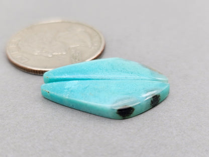 Chrysocolla sky blue Cabochon Pair