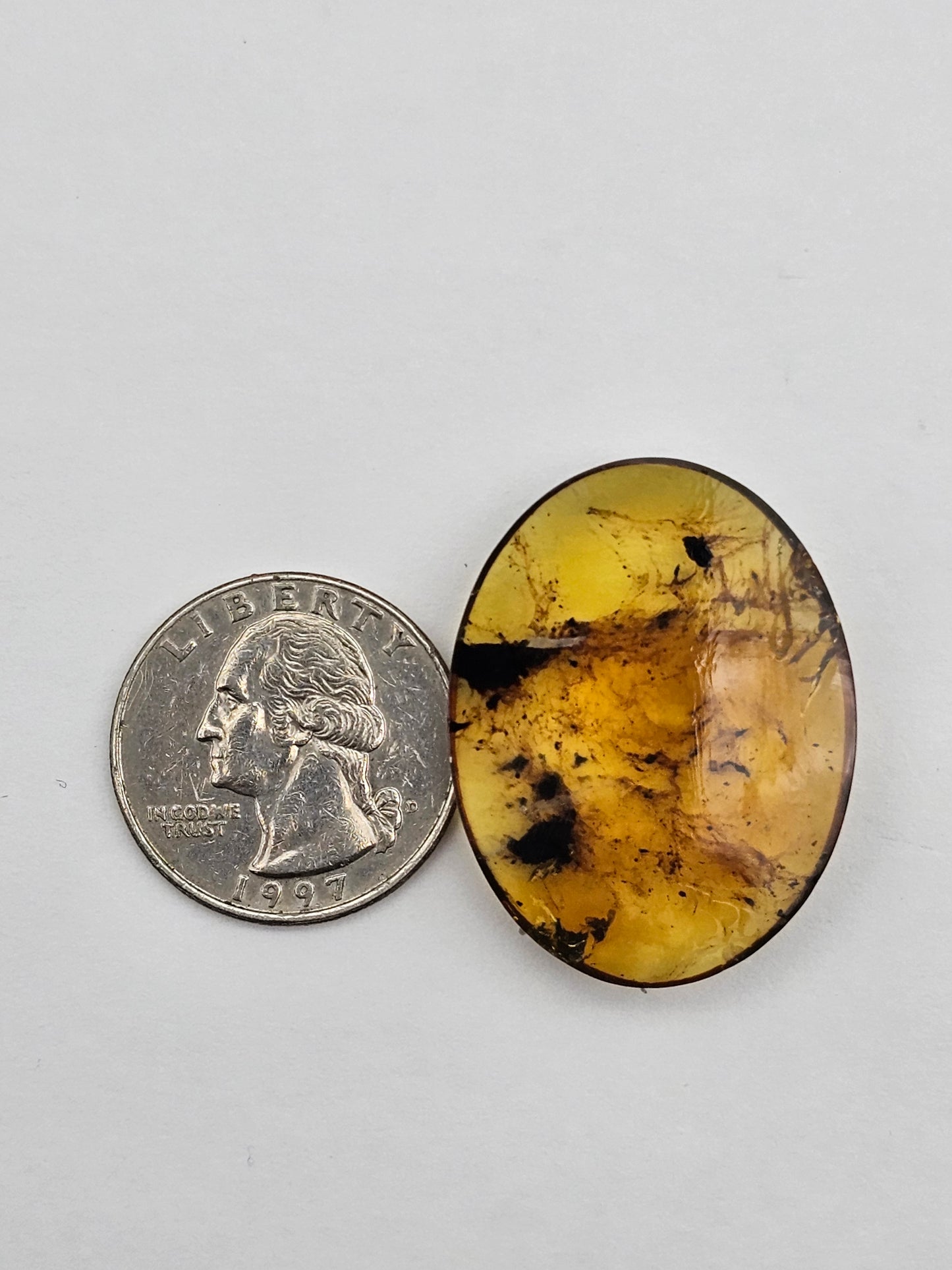 Amber authentic cabochon large