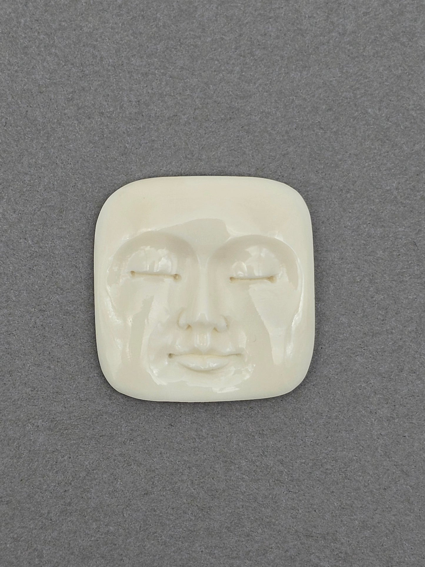 Full Face Square Bone Carving Cabochon