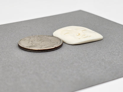 Full Face Square Bone Carving Cabochon