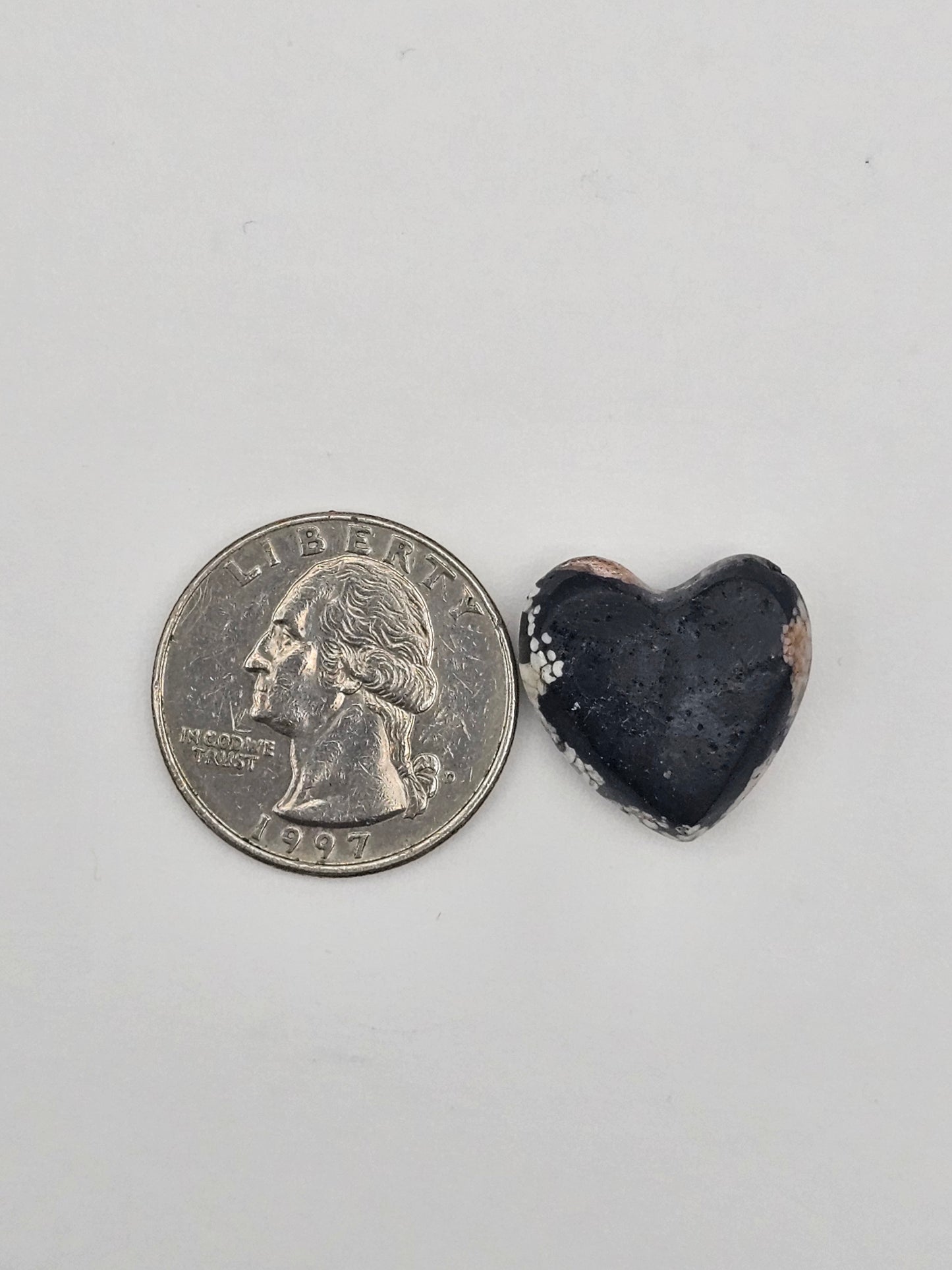 Snake skin agate heart cabochon