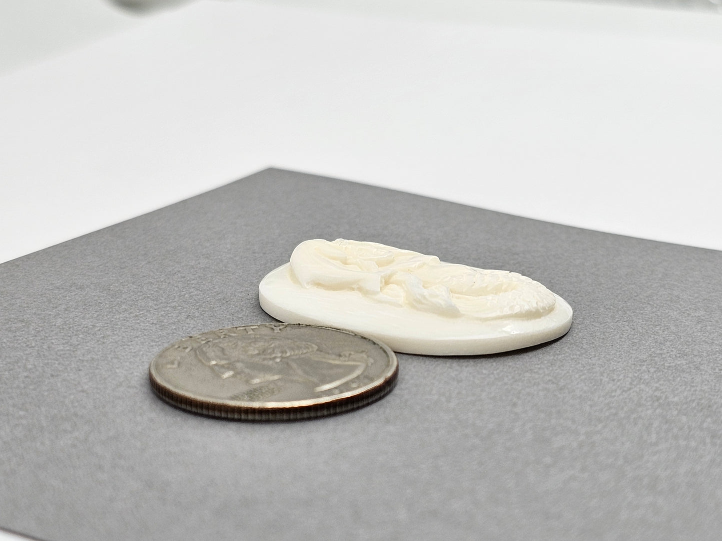 Mermaid Bone Carving Cabochon