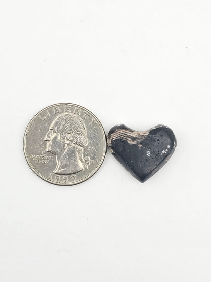 Snake skin agate heart cabochon