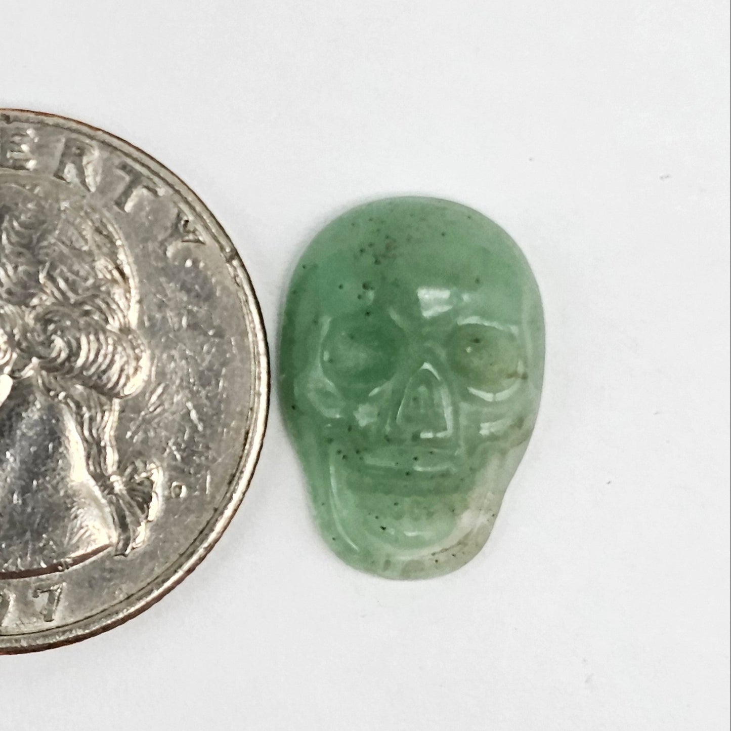 Aventurine Skull Cabochon