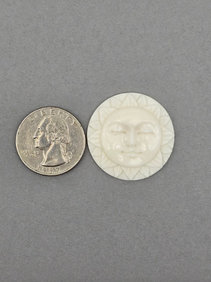 Sun Bone Carving Cabochon