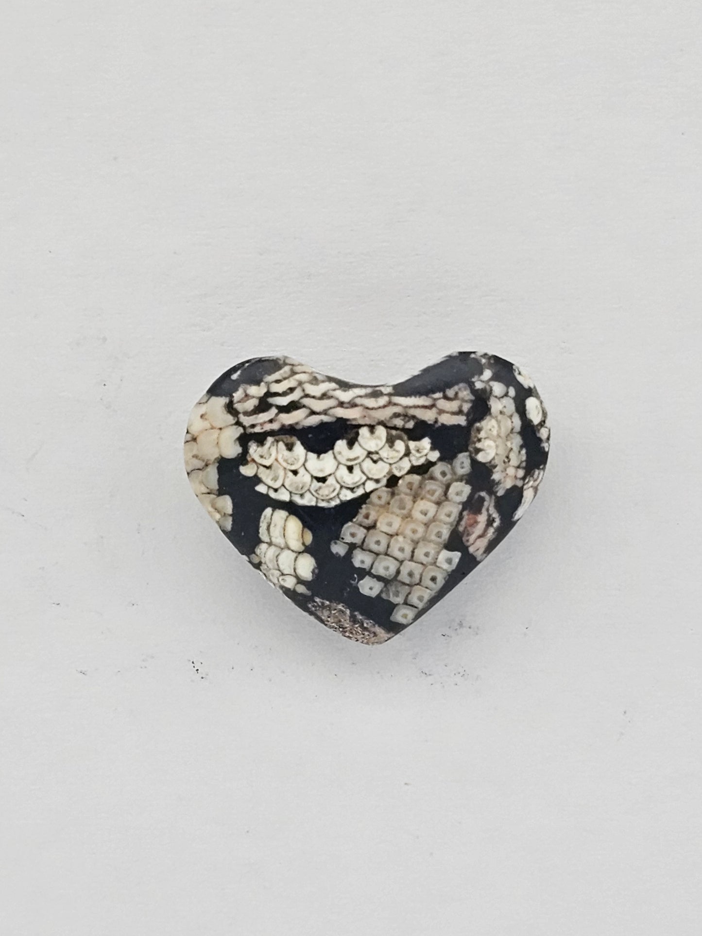 Snake skin agate heart cabochon