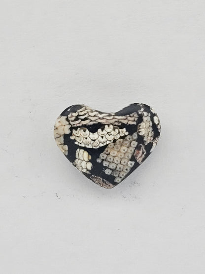 Snake skin agate heart cabochon