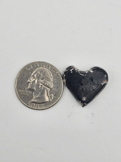 Snake agate heart cabochon