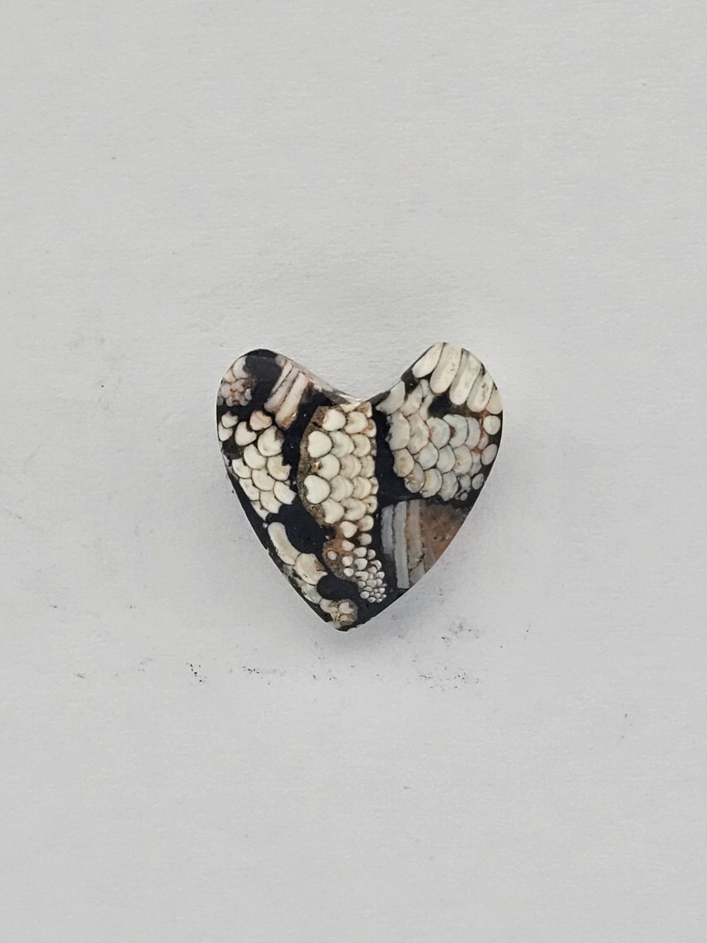 Snake skin agate heart cabochon