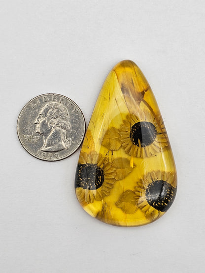 Amber authentic intaglio cabochon large