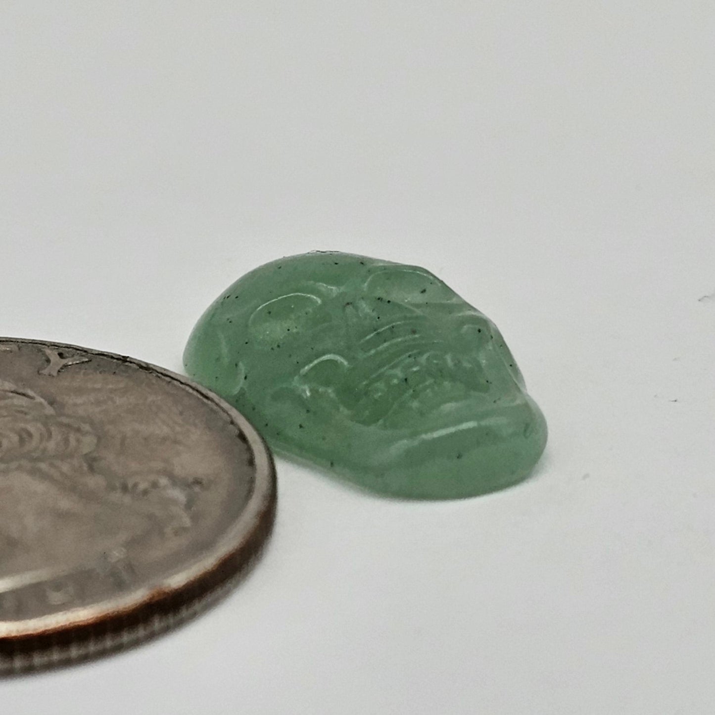 Aventurine Skull Cabochon