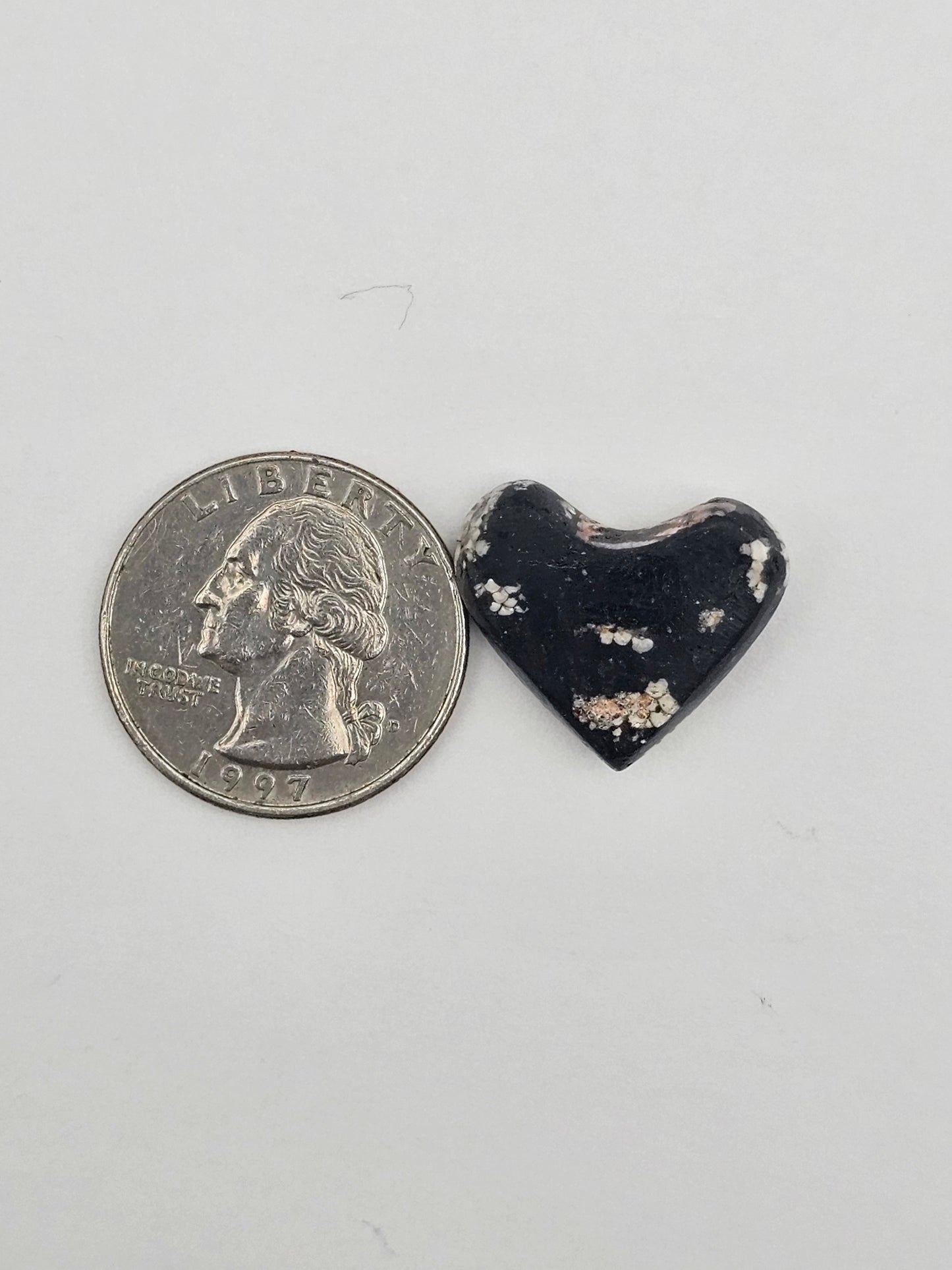 Snake skin agate heart cabochon