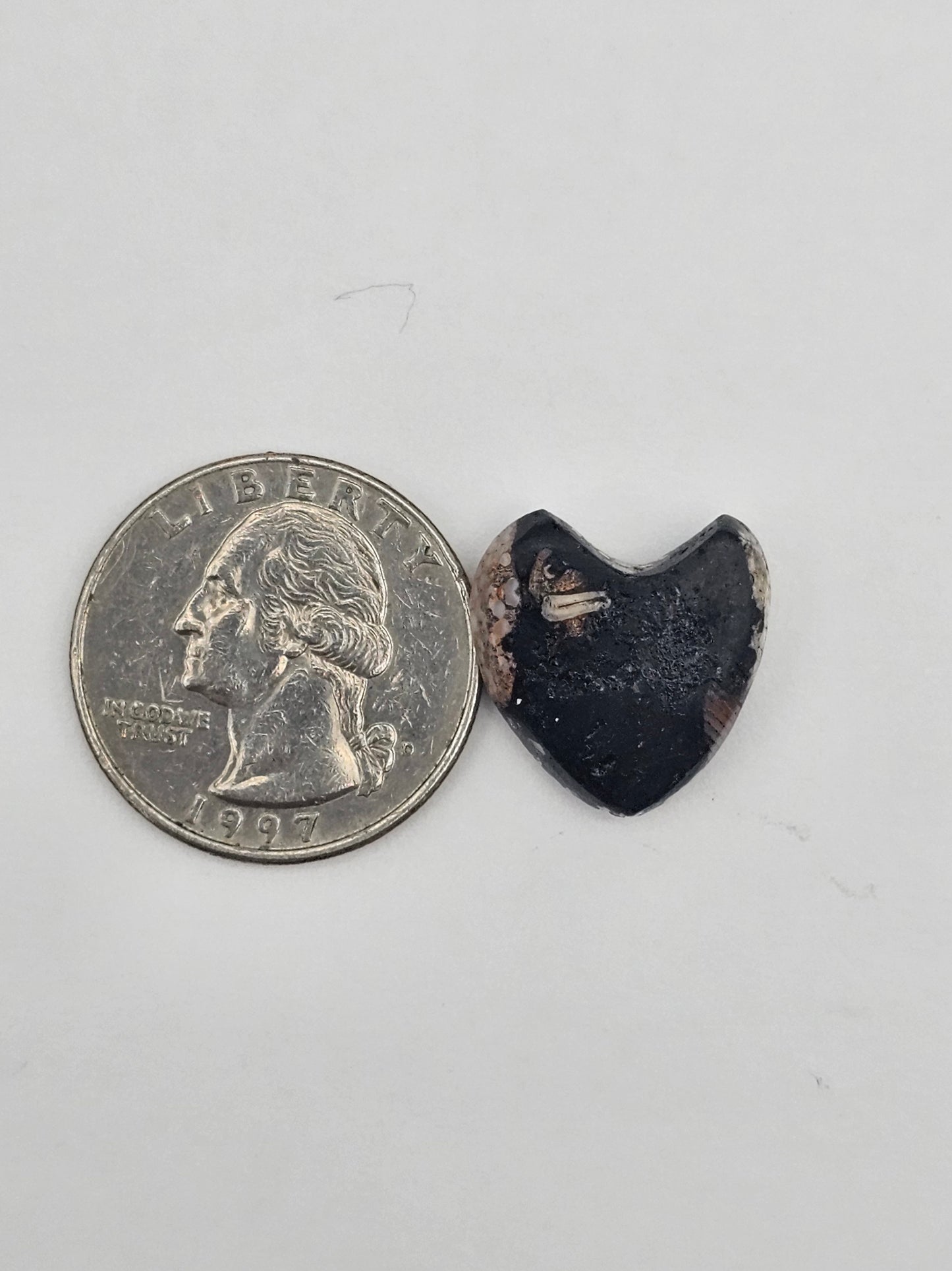 Snake skin agate heart cabochon