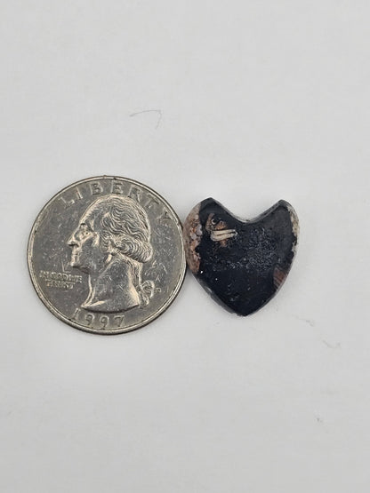 Snake skin agate heart cabochon