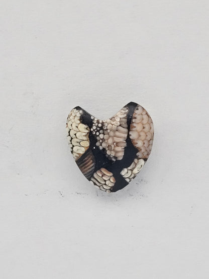 Snake skin agate heart cabochon
