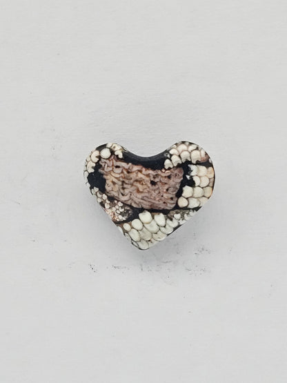 Snake skin agate heart cabochon