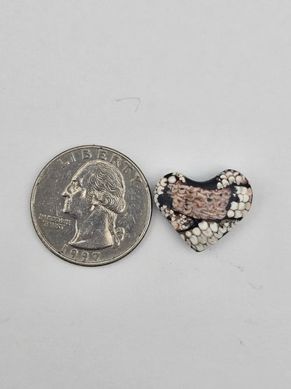 Snake skin agate heart cabochon