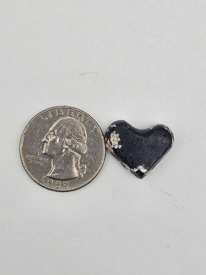 Snake skin agate heart cabochon