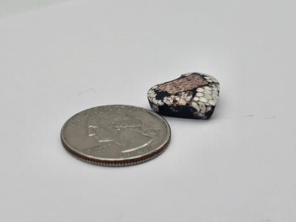 Snake skin agate heart cabochon