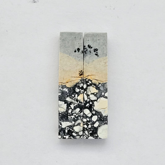 Maligano Jasper cabochon pair