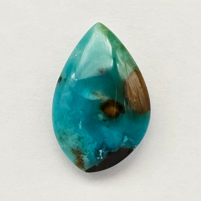 Blue Opal Petrified Wood Cabochon - High Quality