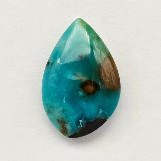 Blue Opal Petrified Wood Cabochon - High Quality