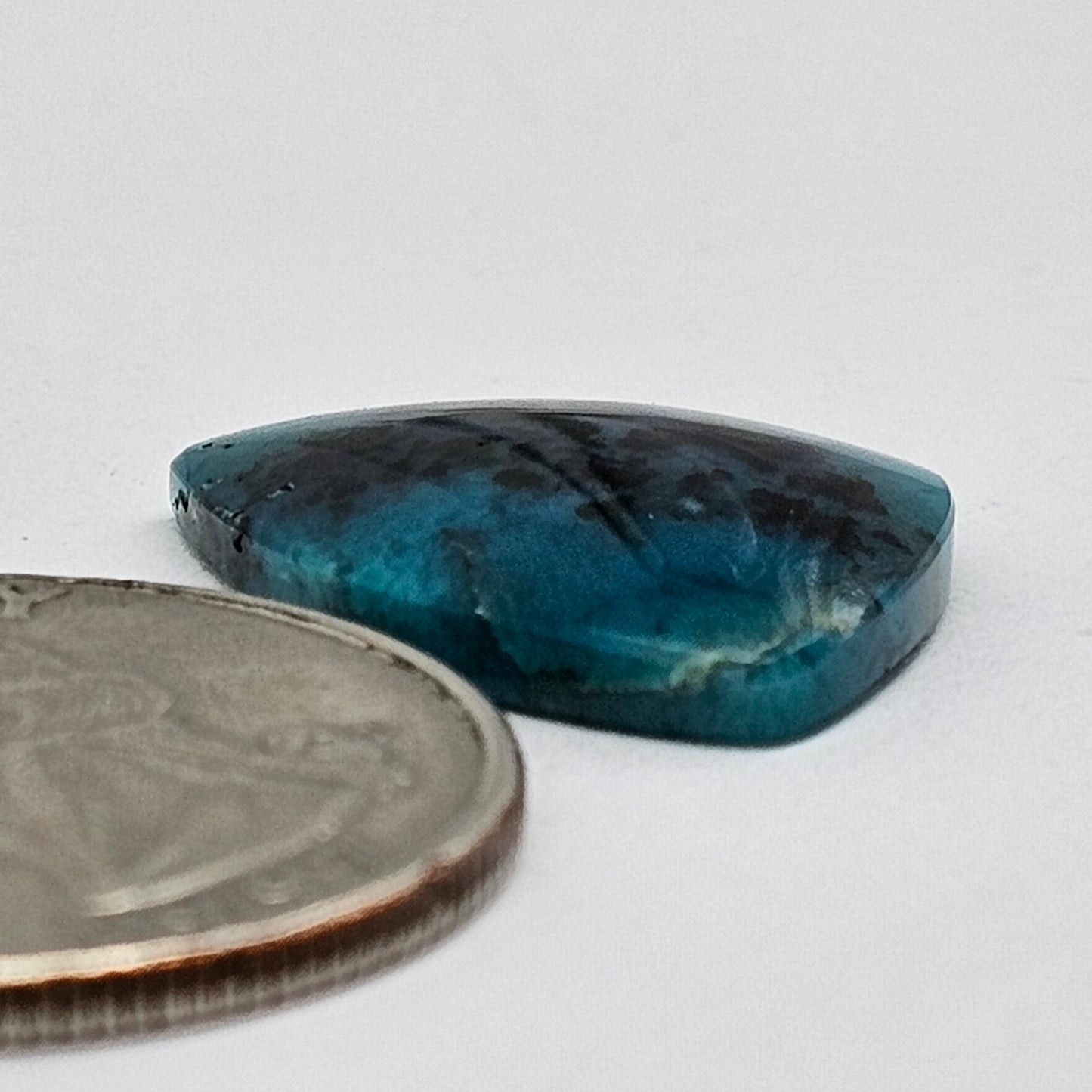 Blue Opal Petrified Wood Cabochon - High Quality