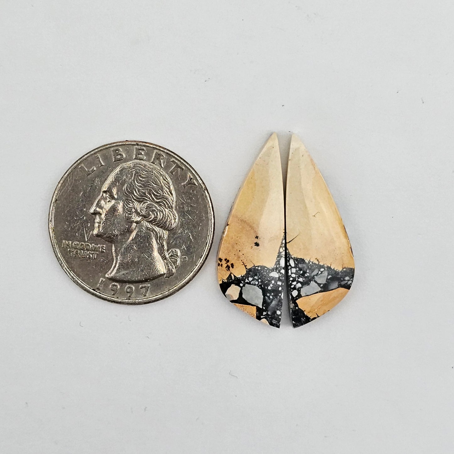 Maligano Jasper cabochon pair
