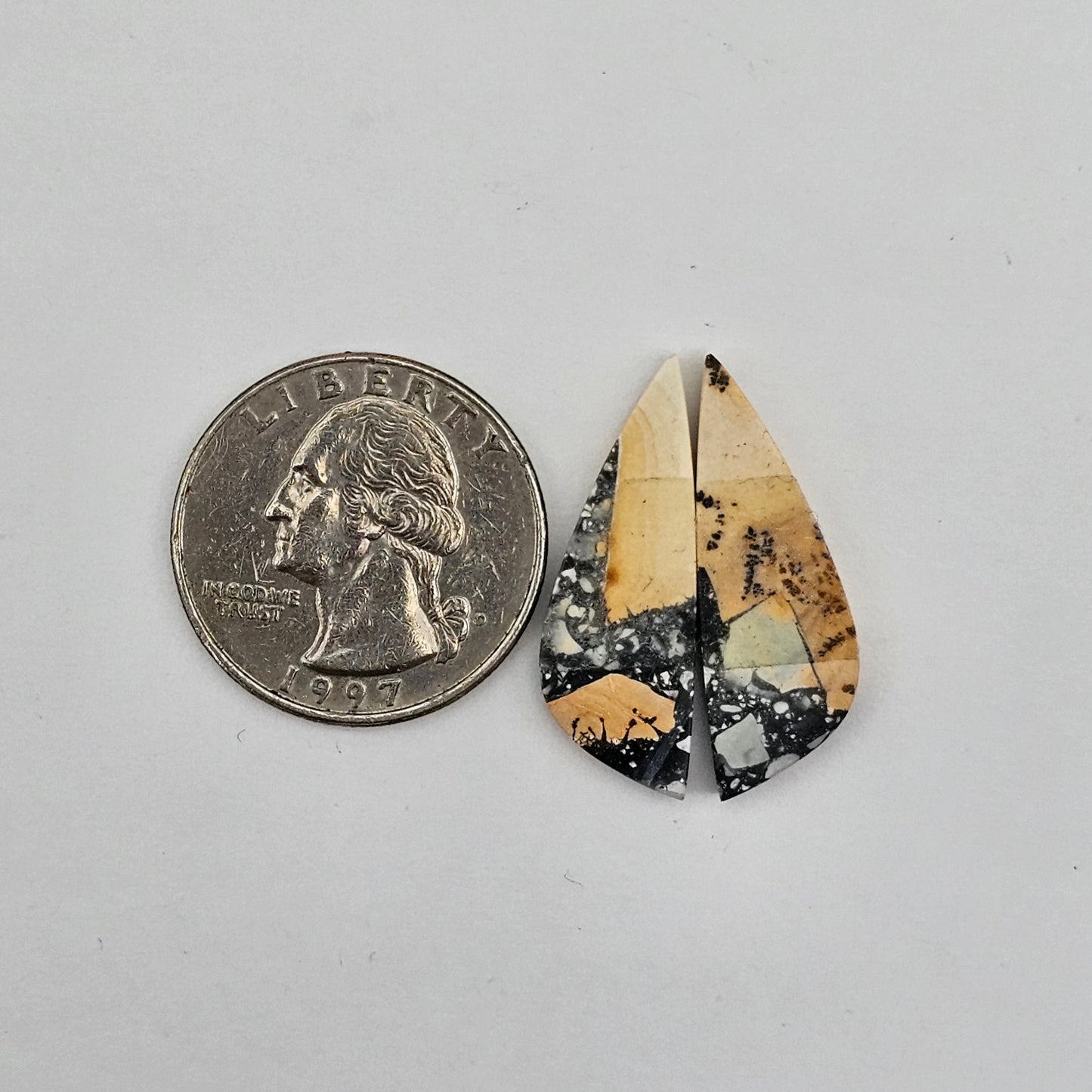 Maligano Jasper cabochon pair