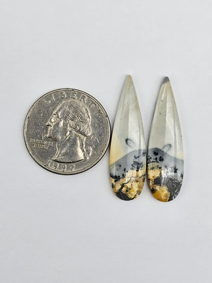 Maligano Jasper Cabochon Pair