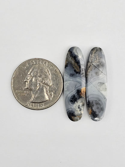 Maligano Jasper Cabochon Pair