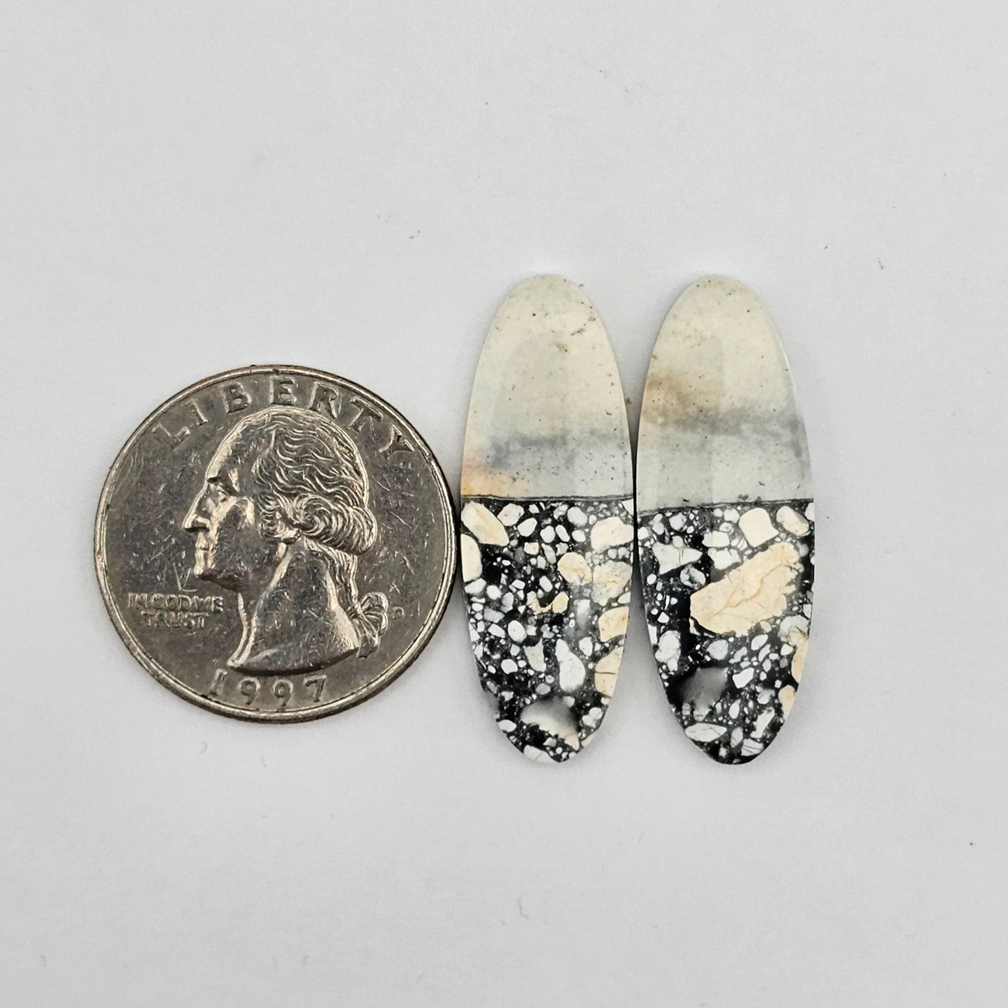 Maligano Jasper cabochon pair