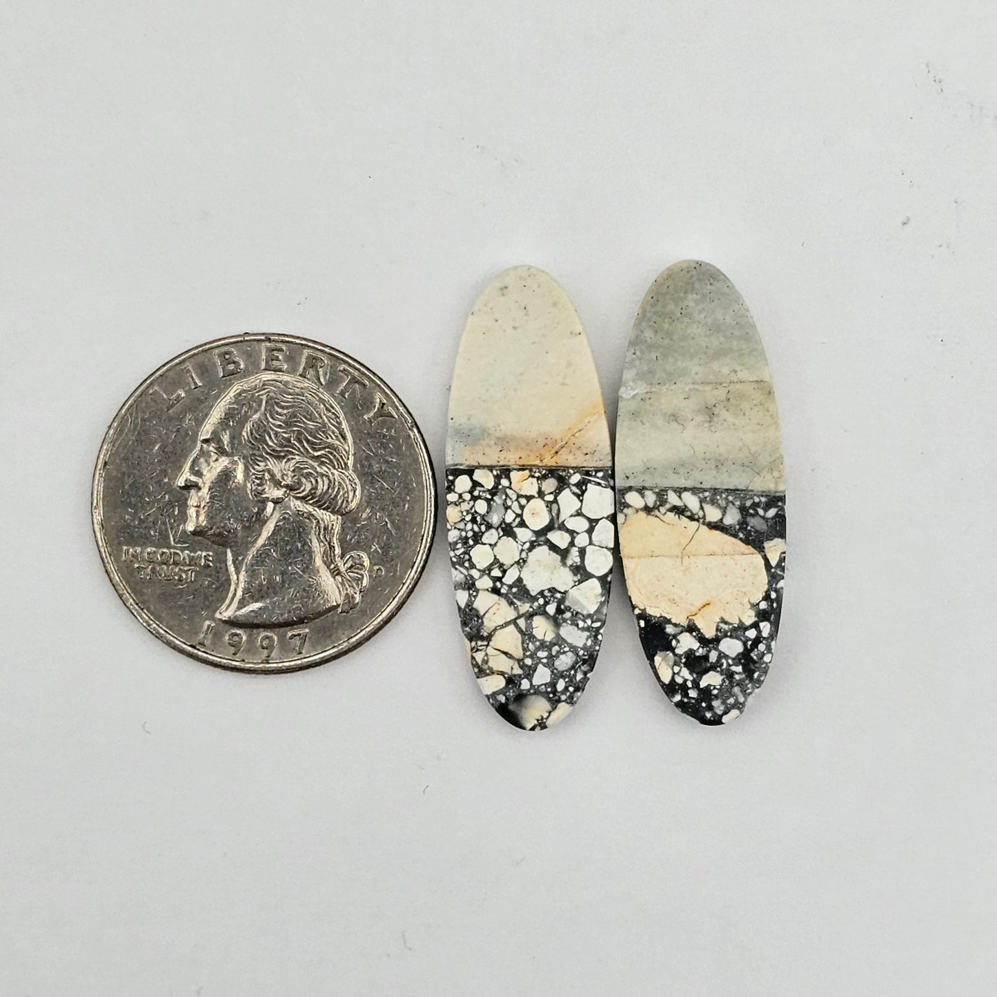 Maligano Jasper cabochon pair