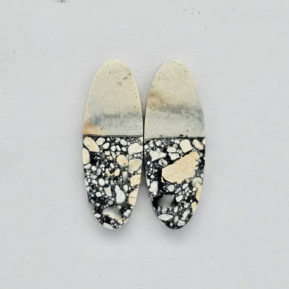 Maligano Jasper cabochon pair