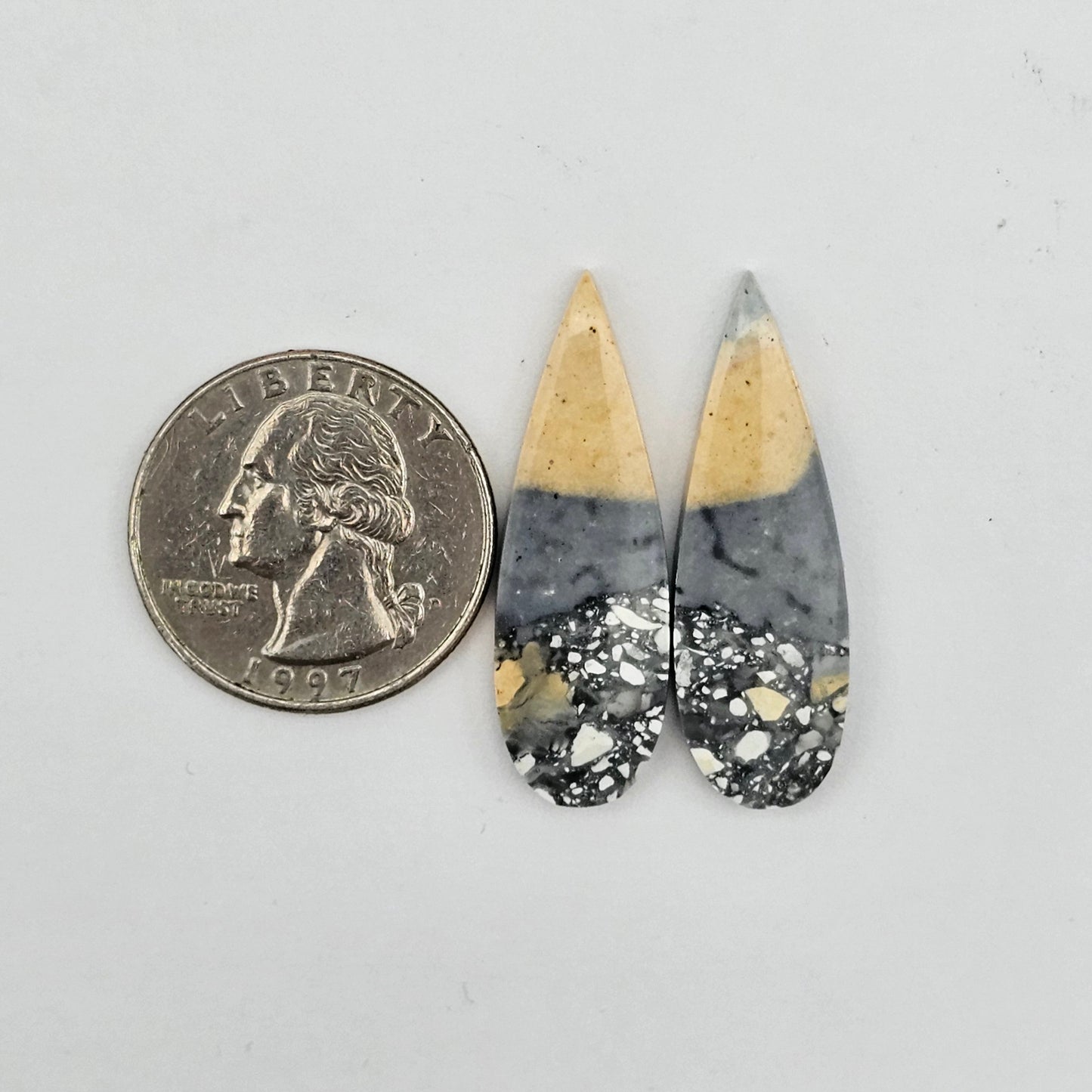 Maligano Jasper cabochon pair