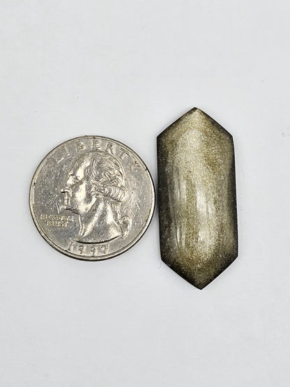 Golden Obsidian Long Diamond Cabochon