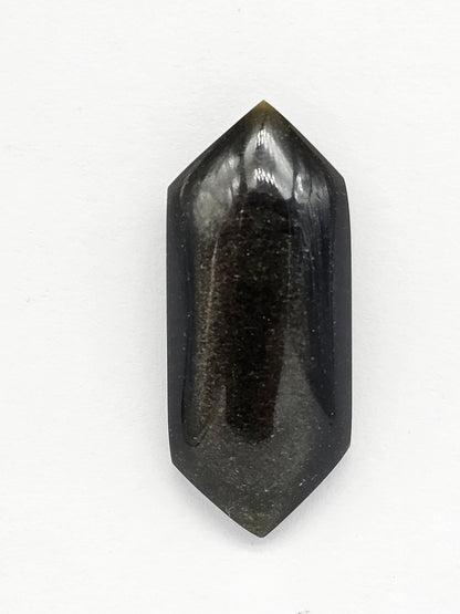 Gold Sheen Obsidian Long Diamond Cabochon | Natural Mexican Obsidian for Metalsmiths